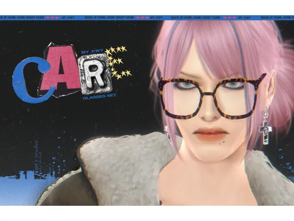 Mix [MY_KWY] CARE GLASSES SET - The Sims 4 Custom Content