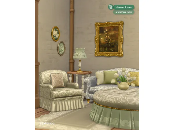 Maxis Match Blossom Bone Grandiflora Living by oliolicc - The Sims 4 Custom Content