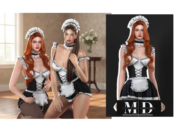 Alpha MAID COSPLAY HALLOWEEN 2025 by mydarling20 - The Sims 4 Custom Content