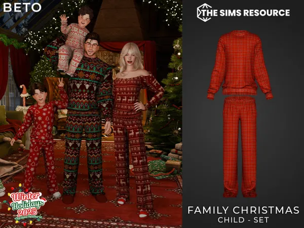 Alpha Family Christmas (Set Child) by Beto_ae0 - The Sims 4 Custom Content