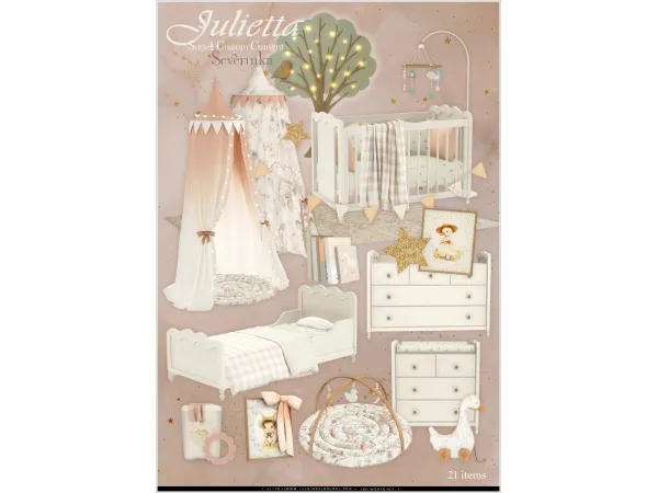 Mix Julietta nursery Pt1 by Severinka_ - The Sims 4 Custom Content