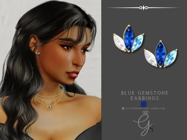 Mix Blue Gemstone Set - The Sims 4 Custom Content
