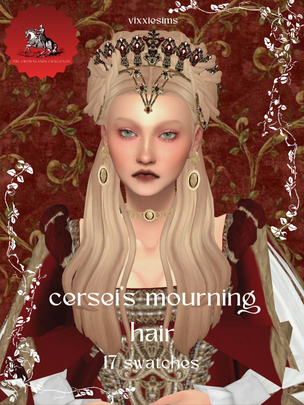 Maxis Match cersei's mourning hair by simsfinds - The Sims 4 Custom Content