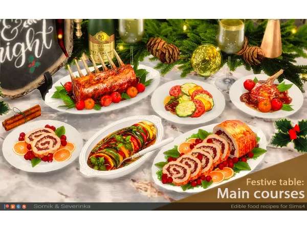 Alpha Hot gourmet dishes by Somik_Severinka - The Sims 4 Custom Content