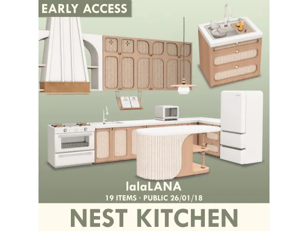 Maxis Match [LANA] Nest Collection (Kitchen PART) - The Sims 4 Custom Content