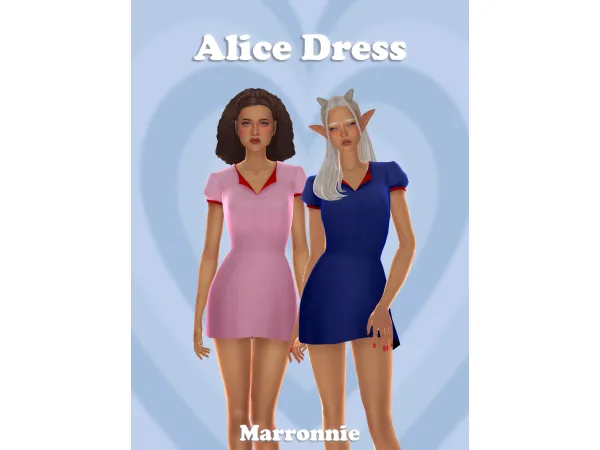 Maxis Match Alice Dress - The Sims 4 Custom Content