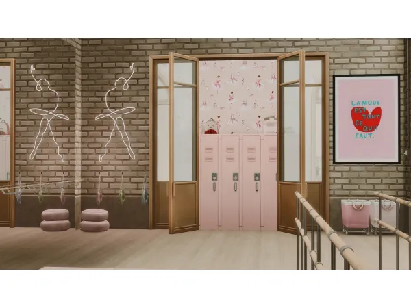 Maxis Match Pointe Ballet Studio by miel_ielle - The Sims 4 Custom Content