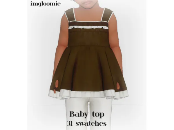 Maxis Match BABY TOP by imgloomie - The Sims 4 Custom Content