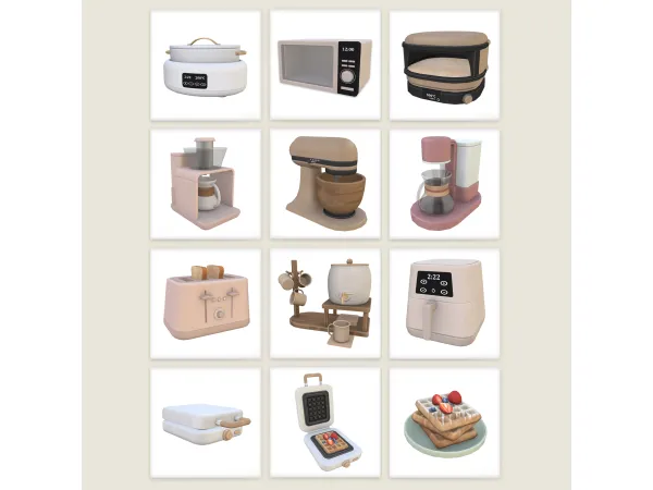 Maxis Match Comiko Kitchen Time Set - The Sims 4 Custom Content