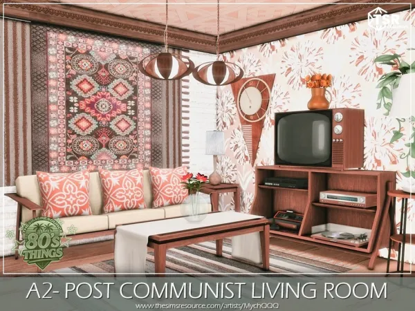 Alpha A2 Post Communist Living Room by MychQQQ - The Sims 4 Custom Content