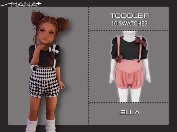 7NANA - (Ella) Suspender Shorts Set