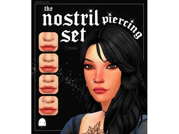 the nostril piercing set by sondescent