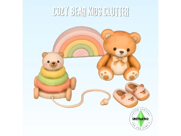 Mix Cozy Bear Kids Clutter by Snotra902 - The Sims 4 Custom Content