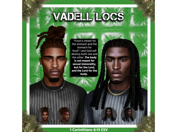 Alpha VADELL LOCS by khadijah551 - The Sims 4 Custom Content
