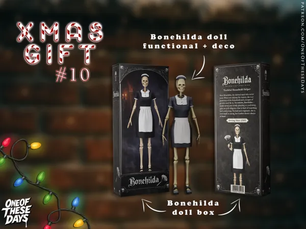 Maxis Match OOTD BuildBuy XMAS GIFT 10 All I want for Christmas is Bonehilda - The Sims 4 Custom Content