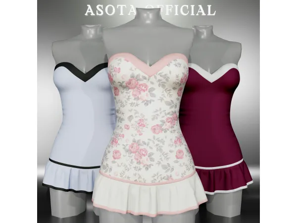 Alpha [ASOTA OFFICIAL] Lynn Short Dress - The Sims 4 Custom Content