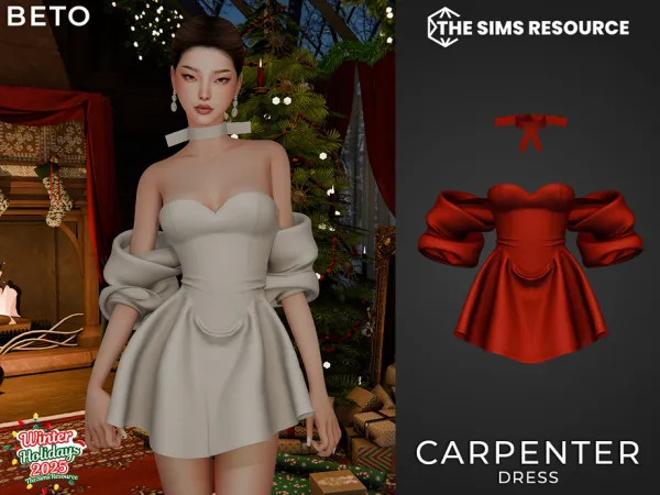 Alpha Carpenter (Dress) by Beto_ae0 - The Sims 4 Custom Content