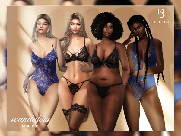 Alpha Scandalous Dare Collection Part 1 (Set) by Bill_Sims - The Sims 4 Custom Content