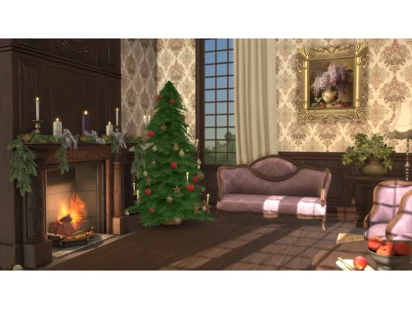 Mix Christmas Past Wooden Floor - The Sims 4 Custom Content