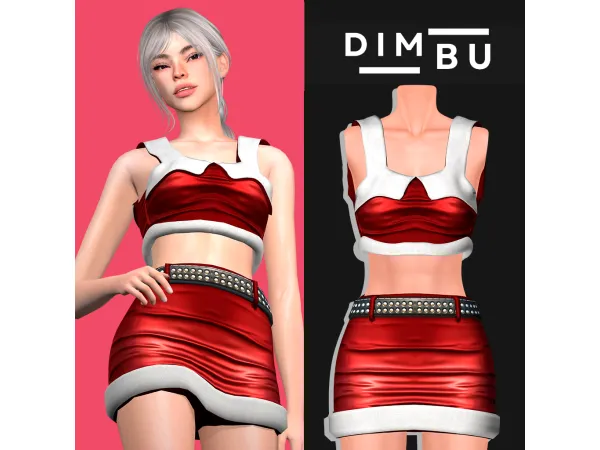 Alpha Lulu Christmas set by Dimbu - The Sims 4 Custom Content