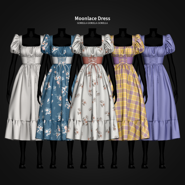 Alpha Moonlace Dress by simsfinds - The Sims 4 Custom Content