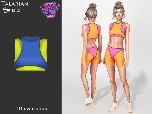 Sierra Neon Athletic Crop Top by talarian