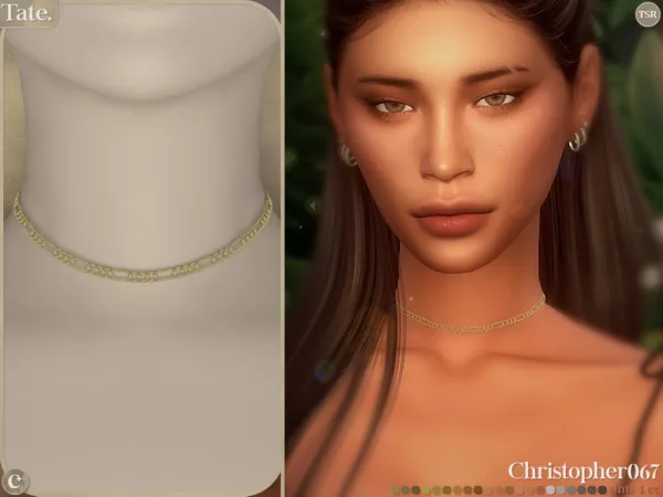 Alpha Tate Necklace Christopher067 - The Sims 4 Custom Content