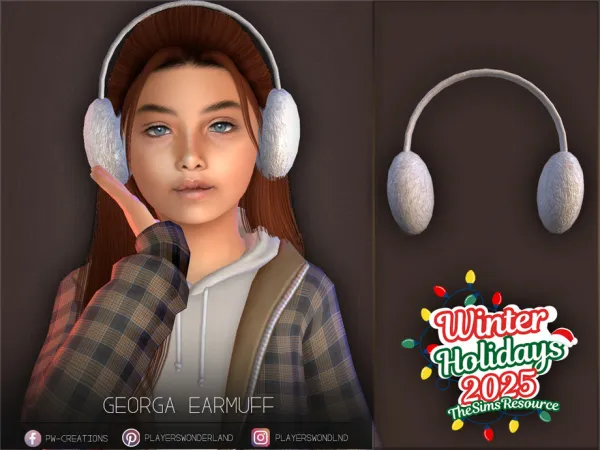 Alpha Georga Earmuff Kids by PlayersWonderland - The Sims 4 Custom Content