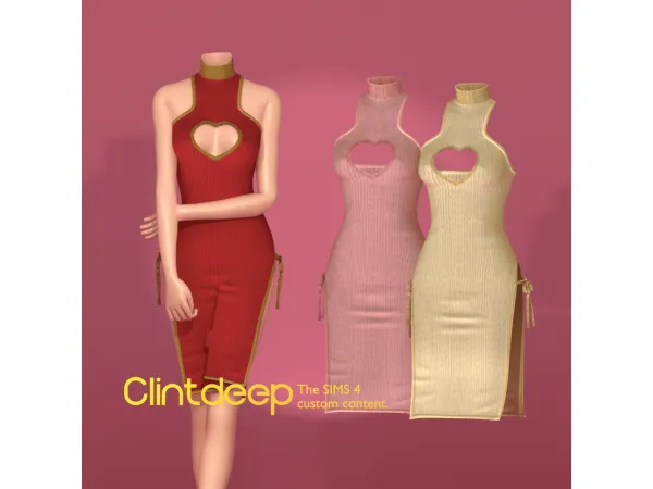Alpha Clintdeep Salena Cheongsam - The Sims 4 Custom Content