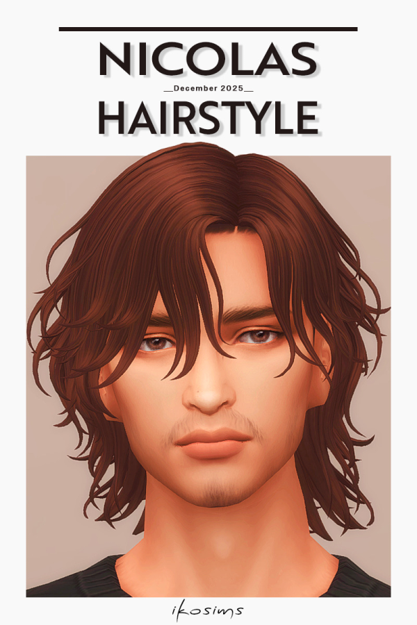 Maxis Match Nicolas hair by simsfinds - The Sims 4 Custom Content