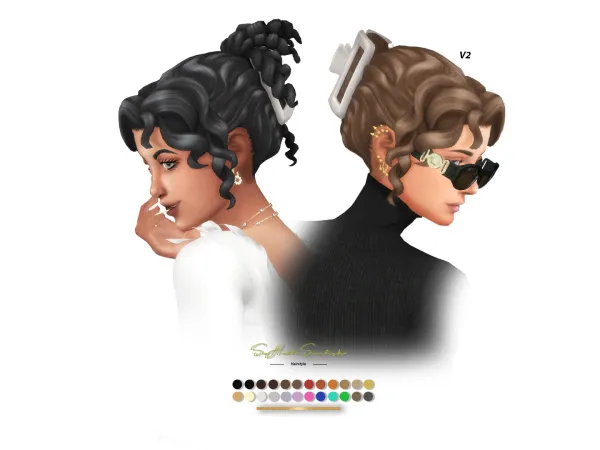 Maxis Match Mia Hairstyle by sehablasimlish - The Sims 4 Custom Content