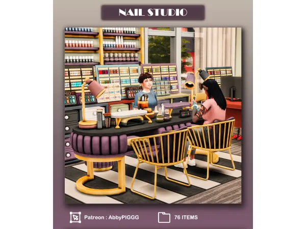 Maxis Match Nail Studio byAbbyPIGGG - The Sims 4 Custom Content