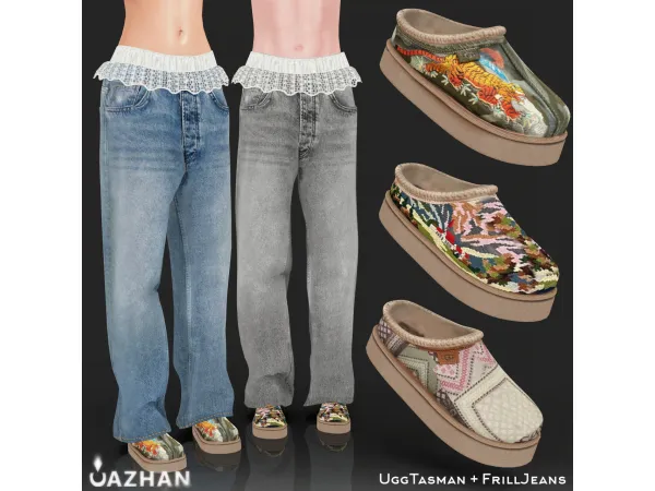 Alpha [FRILL JEANS & UGG TASMAN] by cazhancc - The Sims 4 custom content