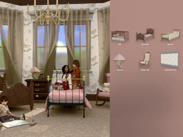 Alpha Christmas Past Nursery - The Sims 4 Custom Content