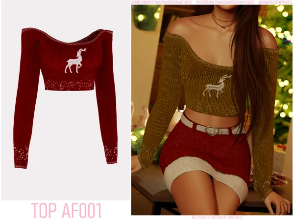 Alpha Top AF001 - The Sims 4 Custom Content