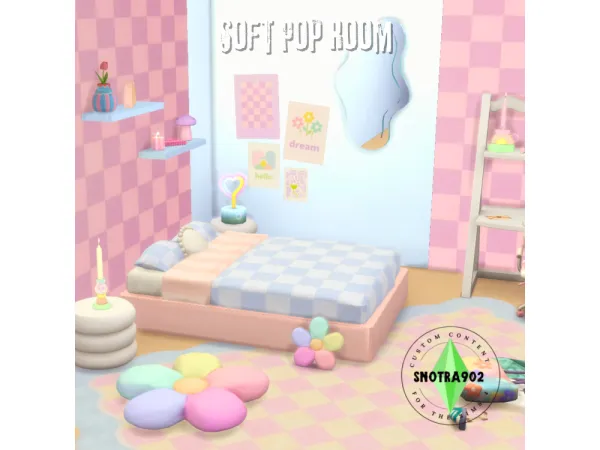 Maxis Match Soft Pop Room by Snotra902 - The Sims 4 Custom Content