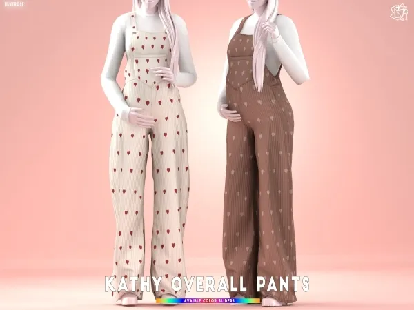 Maxis Match Kathy Overall Pants brsims - The Sims 4 Custom Content