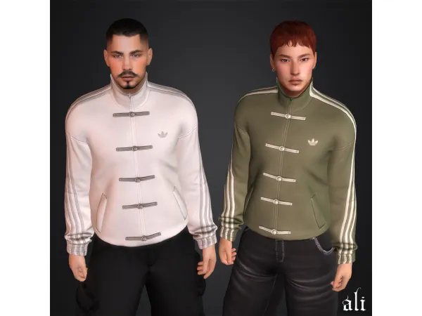 Alpha ADIDAS CNY jacket (M) DEC2025 by ali_s4cc - The Sims 4 Custom Content