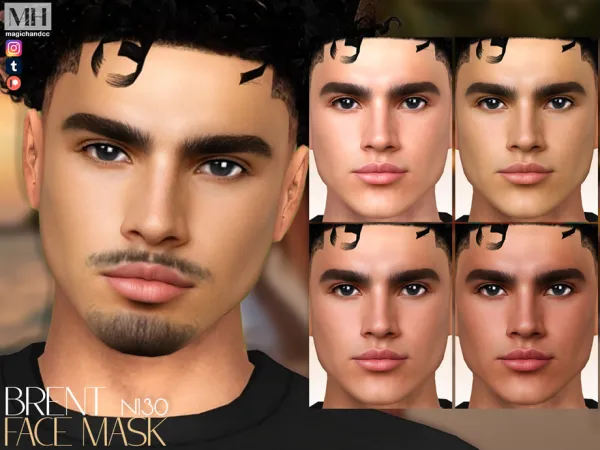 Alpha [Patreon] Brent Face Mask N130 - The Sims 4 Custom Content