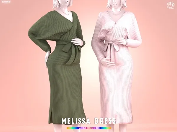 Alpha Melissa Dress Brsims - The Sims 4 Custom Content