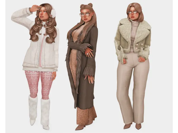 Maxis Match winter outing sims 4 lookbook by boujeesimss - The Sims 4 Custom Content