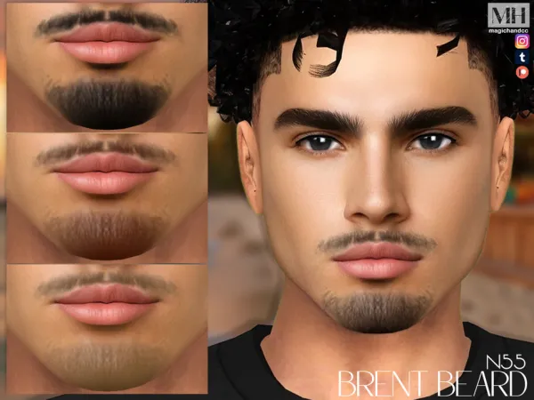 Alpha Brent Beard N55 - The Sims 4 Custom Content