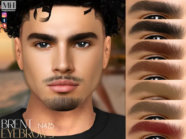 Alpha [Patreon] Brent Eyebrows N425 - The Sims 4 Custom Content