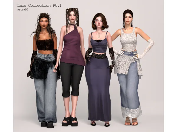 Alpha Lace Collection Pt1 by astya96 - The Sims 4 Custom Content
