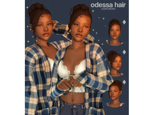 Maxis Match odessa hair by orchiona_ - The Sims 4 Custom Content