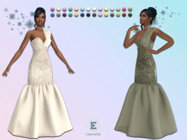 Mix ErinAOK Womens Gown 122125 - The Sims 4 Custom Content