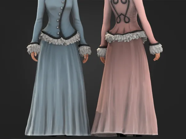 Mix Victorian Female Skirt - The Sims 4 Custom Content