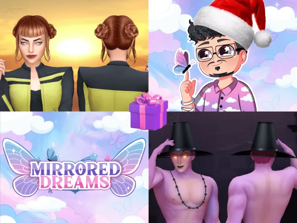 Mix Ho Ho Ho Merry Christmas and here are The Presents Hat YOUR IDOL and HAIR ZOEY 2 - The Sims 4 Custom Content