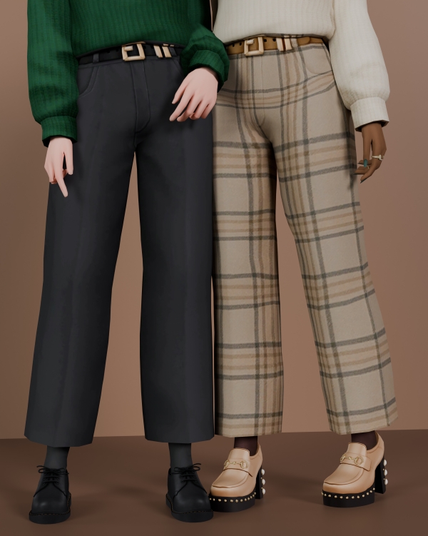 Maxis Match Camden Wool Trousers - The Sims 4 Custom Content