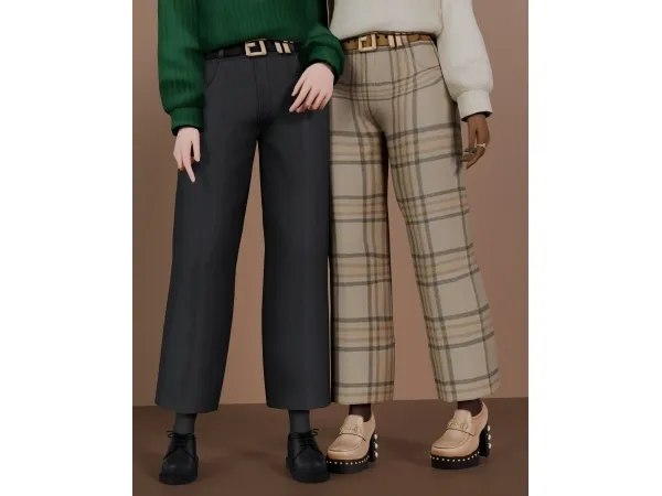 Maxis Match Camden Wool Trousers - The Sims 4 Custom Content